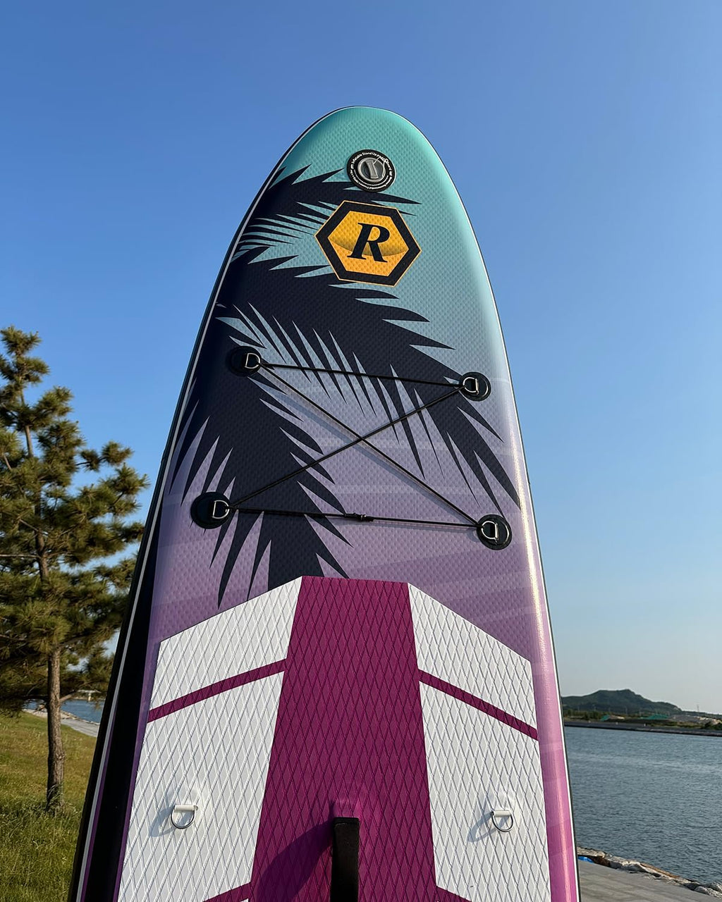 10'5'×32' Extra Wide Inflatable SUP - Ultra Stable Stand Up Paddle Board for Beginners/Adults/Women/Youth - Yoga & Family Paddleboard for Lakes/Oceans with Premium Pump & Paddle