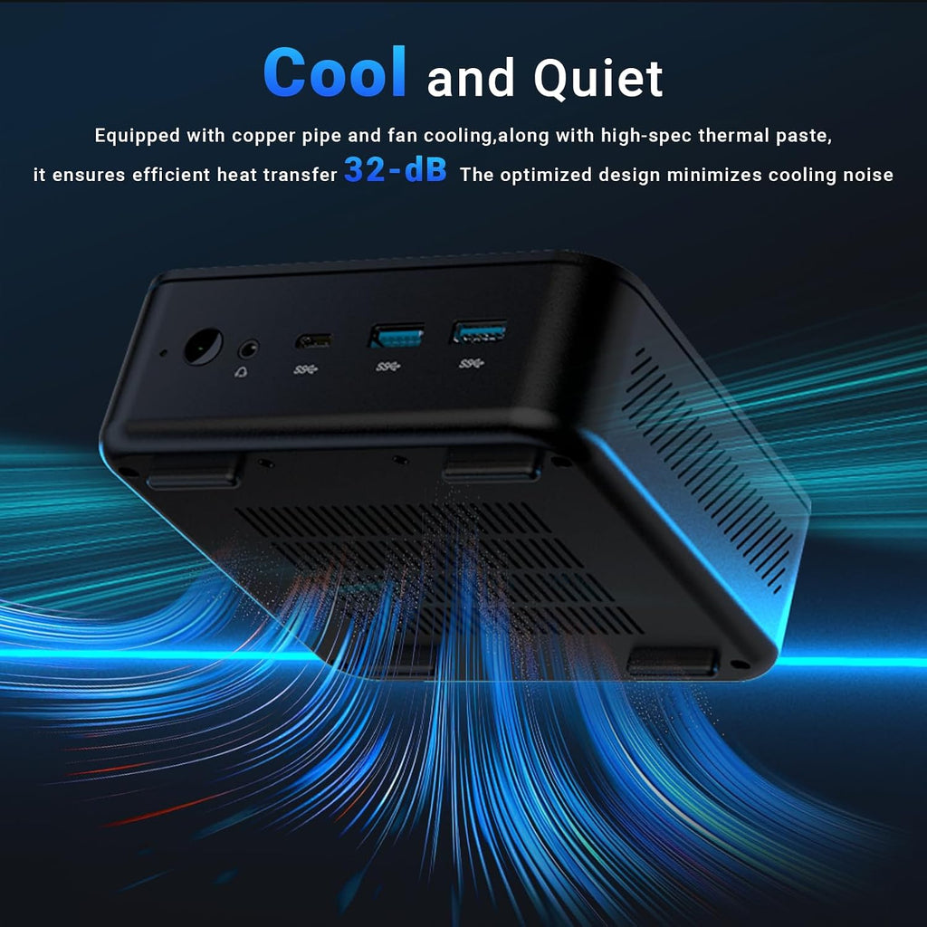MINIX NGC-NR660 Mini PC, AMD Ryzen 5 6600H, 16GB DDR5, 512GB PCIe 3.0 SSD, Compact Windows 11 Pro Micro Desktop Computer, Dual 2.5G LAN,Triple 4K Display, USB-C 4.0, WiFi 6E for Home/Office/Gaming