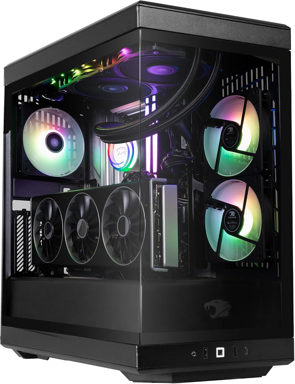 iBUYPOWER Y40 PRO Black Gaming PC Desktop Computer Intel Core Ultra 9 285 CPU, NVIDIA GeForce RTX 5080 16GB GPU, 32GB DDR5 RGB 5200MHz RAM, 2TB NVMe SSD, Windows 11 Home, Keyboard, Mouse- Y40BI9N5801