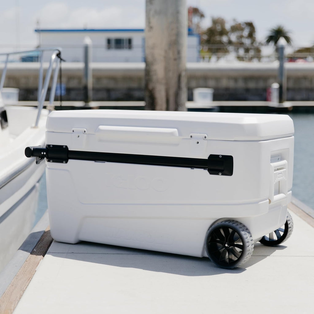 Igloo Maxcold Glide 110Qt Wheeled Cooler | Insulated Hard Shell Ice Chest