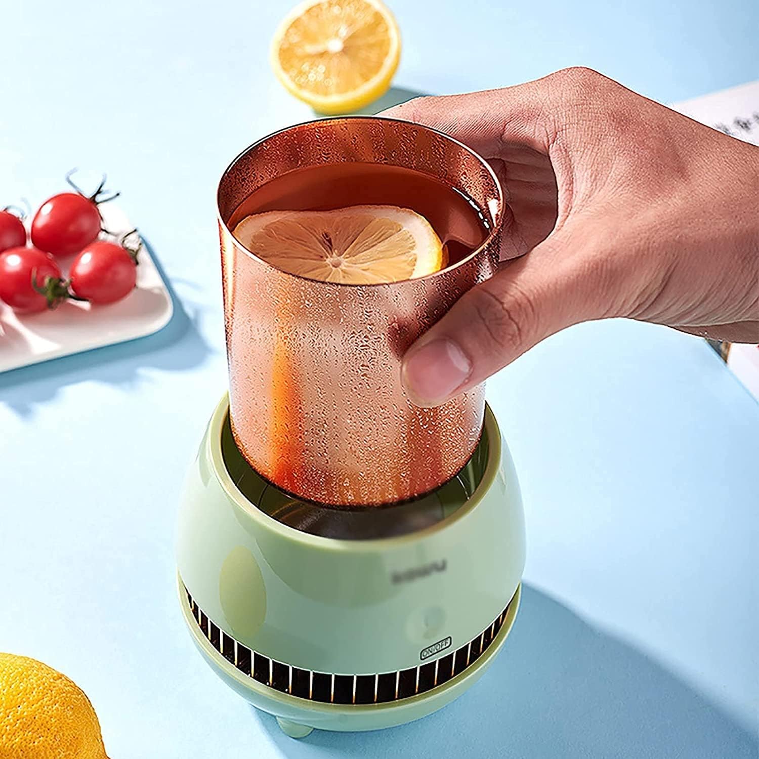Electric cooler Quick Refrigeration Cup Portable Mini Office Dormitory Refrigeration Cup Beverage Cooler One-key Start Simple Operation for Water Milk Beer Cocoa