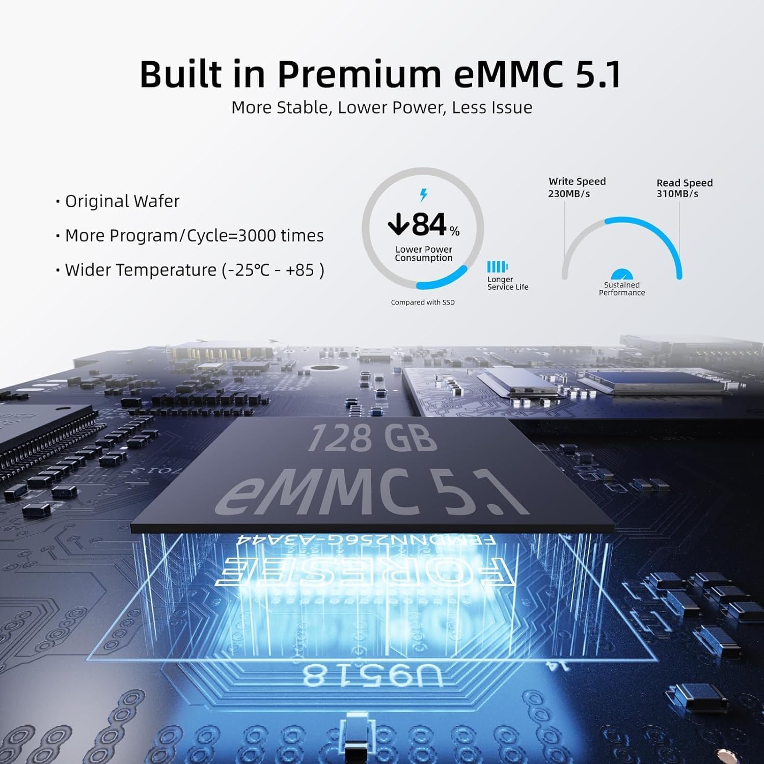 MeLE Quieter3C Fanless Mini PC, Celeron N5105, 8GB RAM, 128GB Storage, Full-Function USB-C, WiFi 5, Support Triple Screen Display, Slim Desktop on Industrial, Home, Office