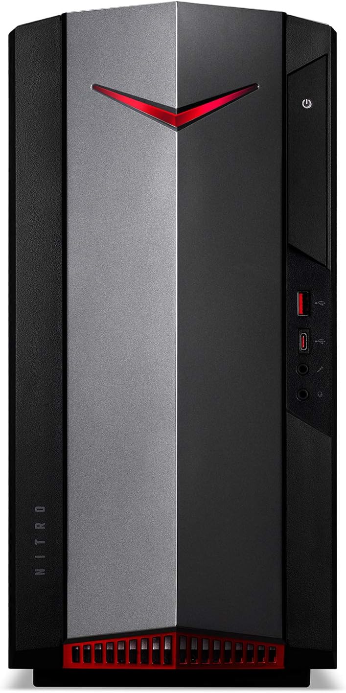 Acer Nitro 50 N50-620-UA91 Gaming Desktop | 11th Gen Intel Core i5-11400F 6-Core Processor | NVIDIA GeForce GTX 1650 | 8GB DDR4 | 512GB NVMe M.2 SSD | Intel Wi-Fi 6 AX201 |