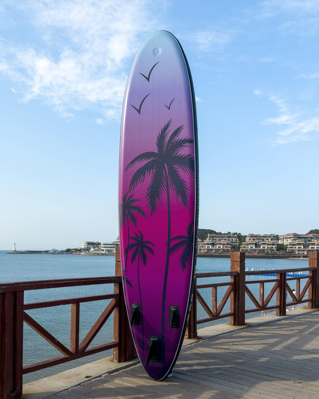 10'5'×32' Extra Wide Inflatable SUP - Ultra Stable Stand Up Paddle Board for Beginners/Adults/Women/Youth - Yoga & Family Paddleboard for Lakes/Oceans with Premium Pump & Paddle