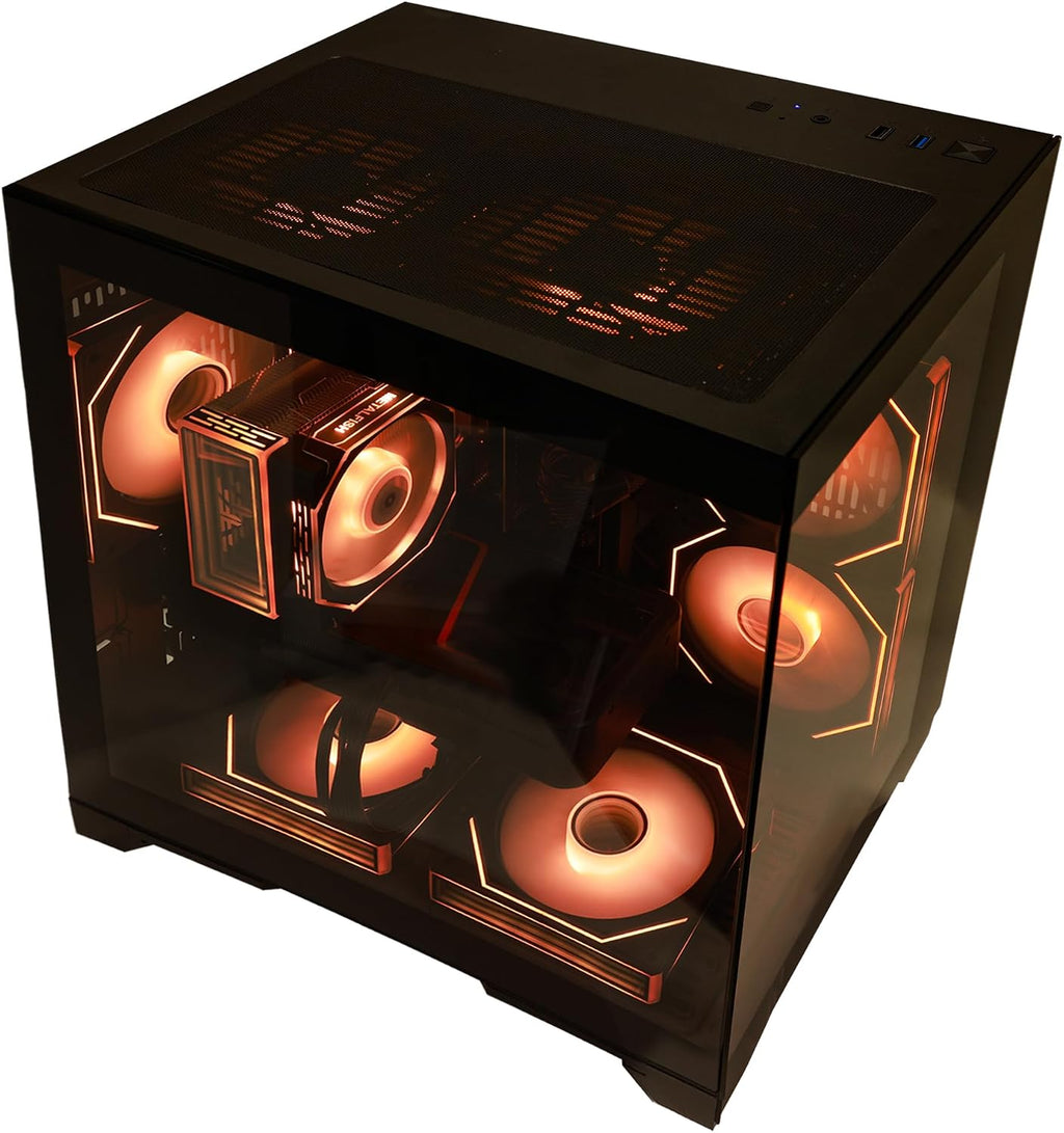 Prebuilt Gaming Pc Desktop Computer, Intel Core i5-14400F 10-Core, GeForce RTX 5060 8GB, 16GB DDR4 RAM, 1TB PCIe SSD, WiFi Bluetooth, Windows 11, Black Gaming Tower PC