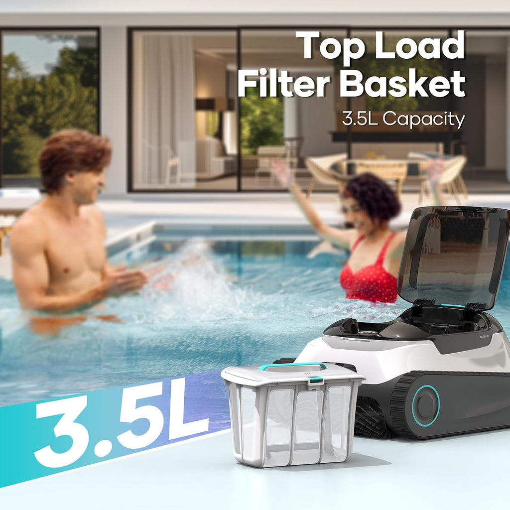 Aiper Scuba S1 Robotic Pool Cleaner, Wall & Waterline Cleaning, Cordless Pool Robot with 4 Modes, Smarter Navigation with High-Precision Sensors（Renewed）