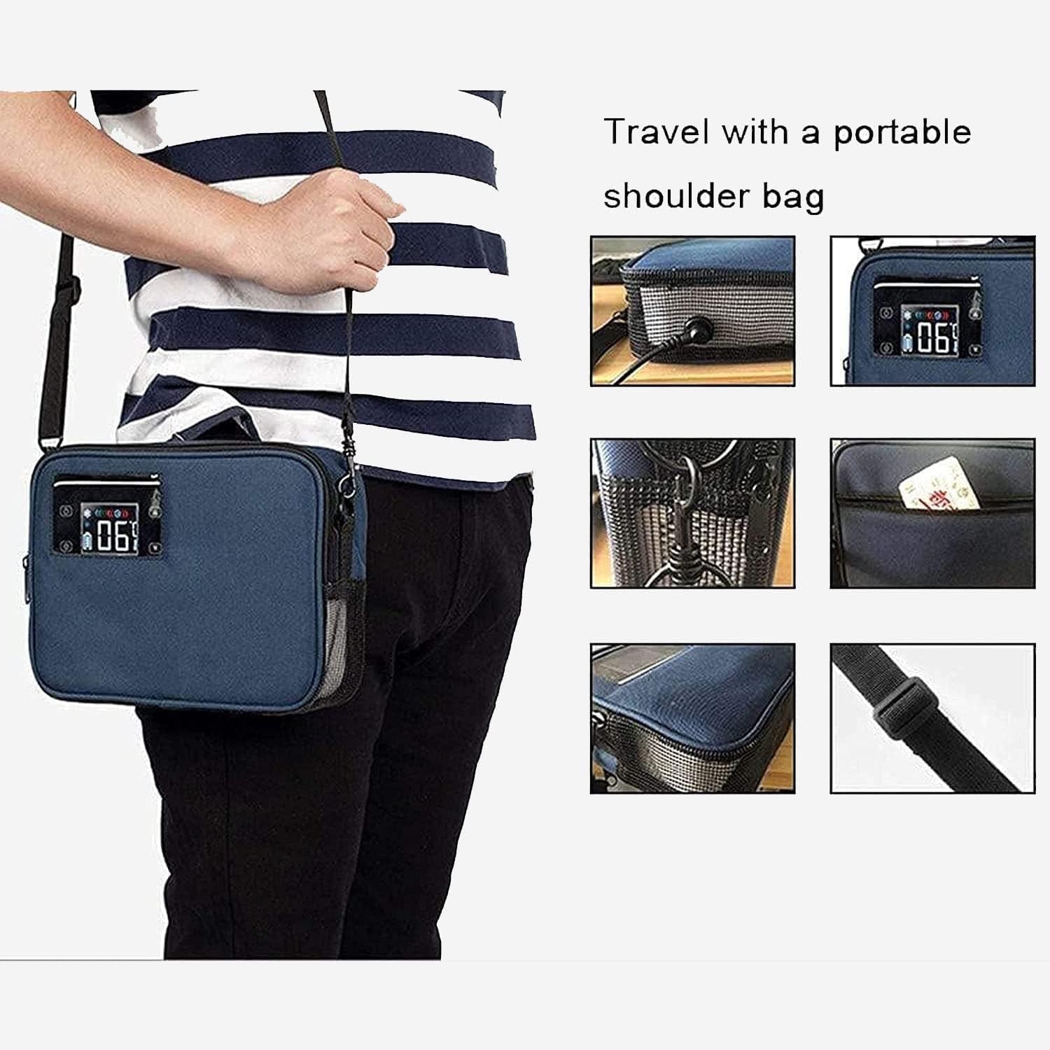 Portable Insulin Travel Bag Insulin Cool Box Refrigerator Insulin Fridge, Fridge, Portable Electric Fridge for Insulin, and Insulin Cooler for Travel, 1xBattery