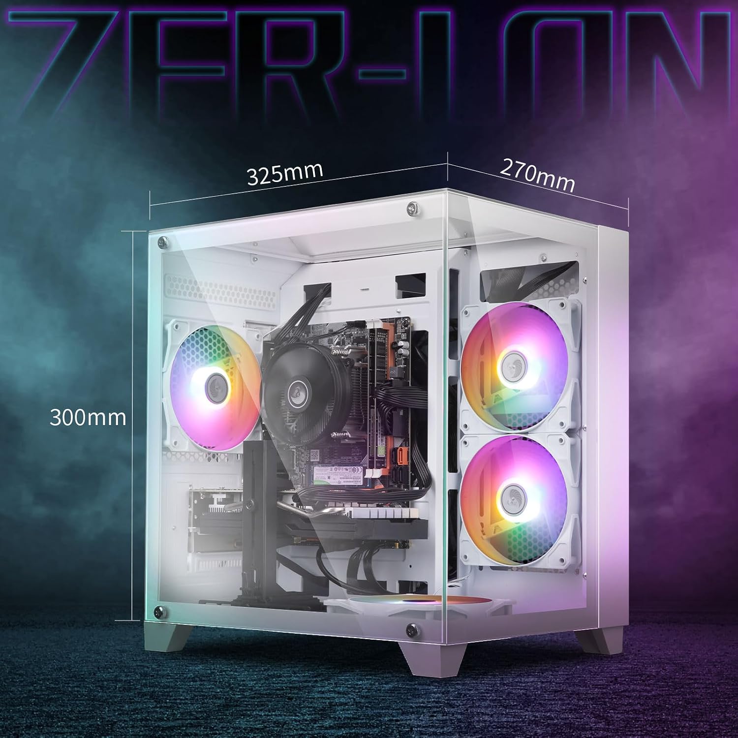 ZER-LON Gaming PC Desktop Computer, Intel Core I7 up to 3.9GHz, GTX 1050Ti 4G GDDR5, 16G RAM, 512GB SSD, WiFi 5.0, Prebuilt Gaming PC Tower Computer with 5 RGB Fan