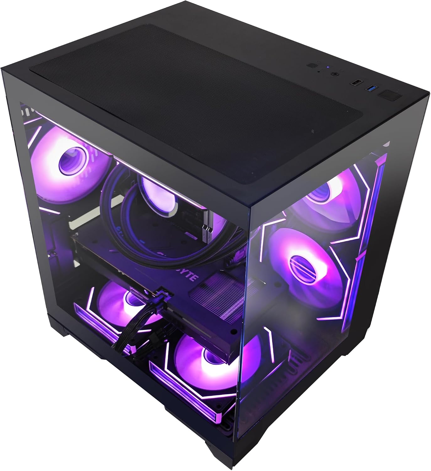 RTX 5070 12GB Gaming PC Desktop - AMD Ryzen 7 5700X 3.4 GHz, 16GB DDR4 RAM, 1TB PCIe SSD, WiFi + BT, Windows 11 -RGB Prebuilt Computer-Black