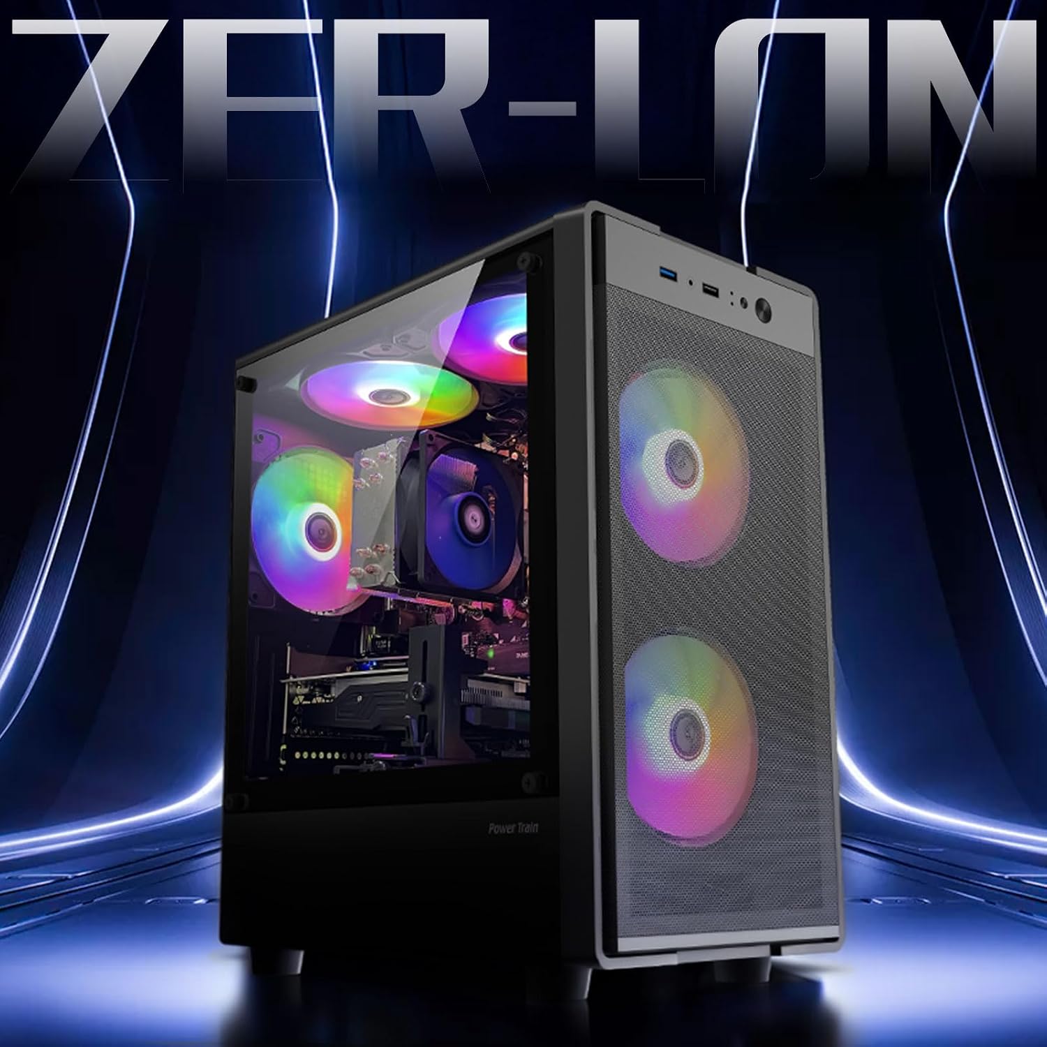 ZER-LON Gaming PC Desktop Computer, Intel Core I5 up to 3.6GHz, RX 550 4G GDDR5, 16G RAM, 512GB SSD, WiFi 5.0, Prebuilt Gaming PC Tower Computer with 5 RGB Fan
