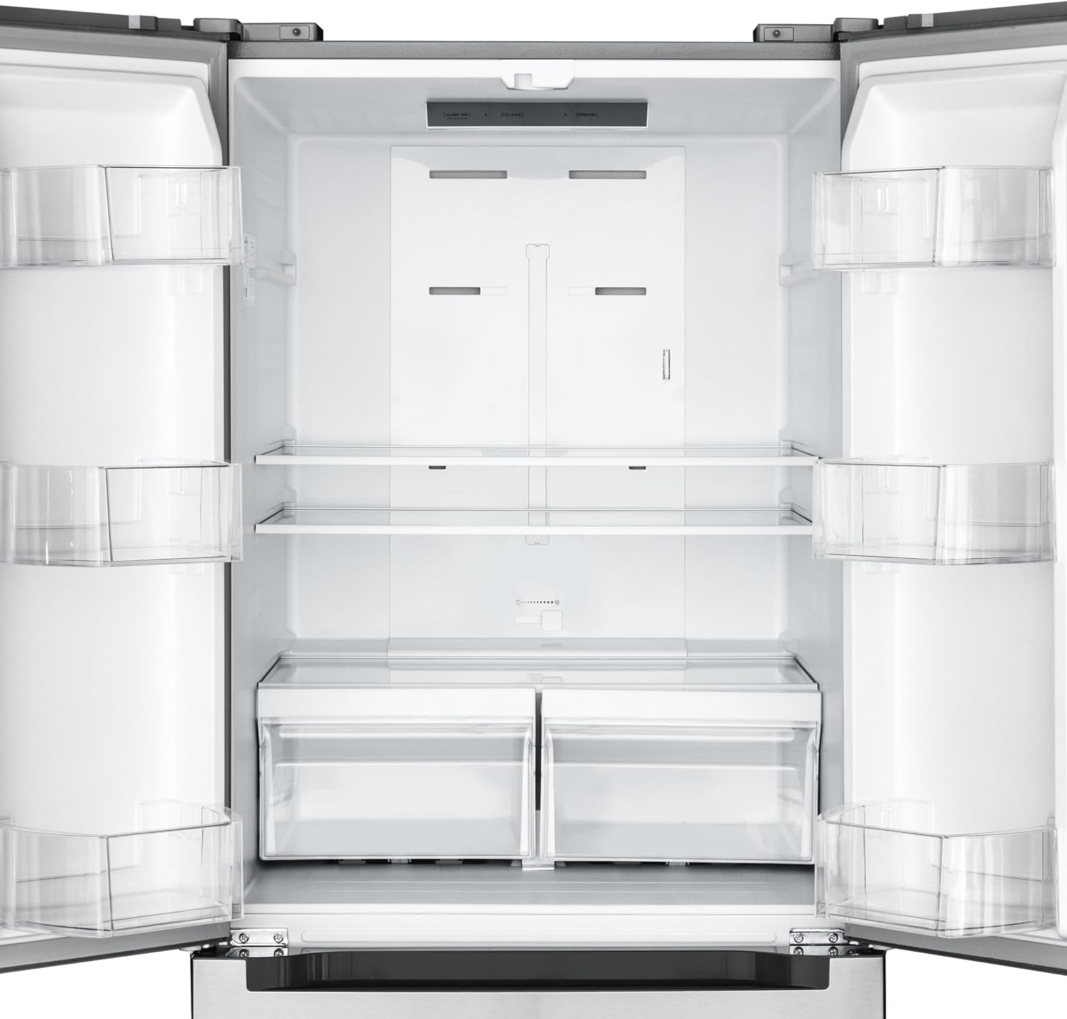 KoolMore 30-Inch and 18.5 cu. ft. Counter Depth French Door Refrigerator with Three Doors and Deep Freezer in Stainless-Steel (KM-RERFDSS-18C)