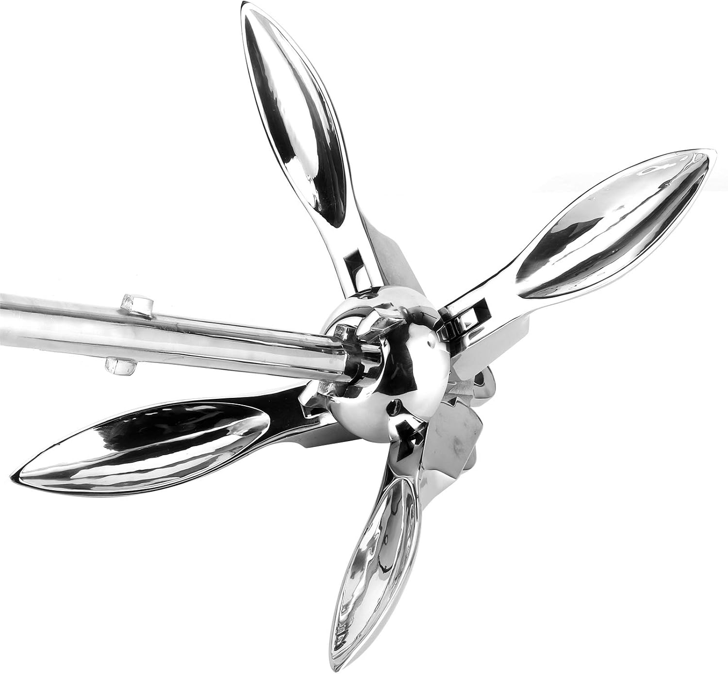 Kayak Anchor, Canoe Anchor Paddleboard Anchor 8.8lb Grapnels Hardware 316 Stainless Steel for Marine Yacht Fishing Boat