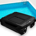 Solar Pool Skimmer, Upgrade Robotic Pool Cleaner, 24 Hours Continuous Cleaning Salt Chlorine Tolerant Motors Dual Charging Options Smart Obstacle Avoidance