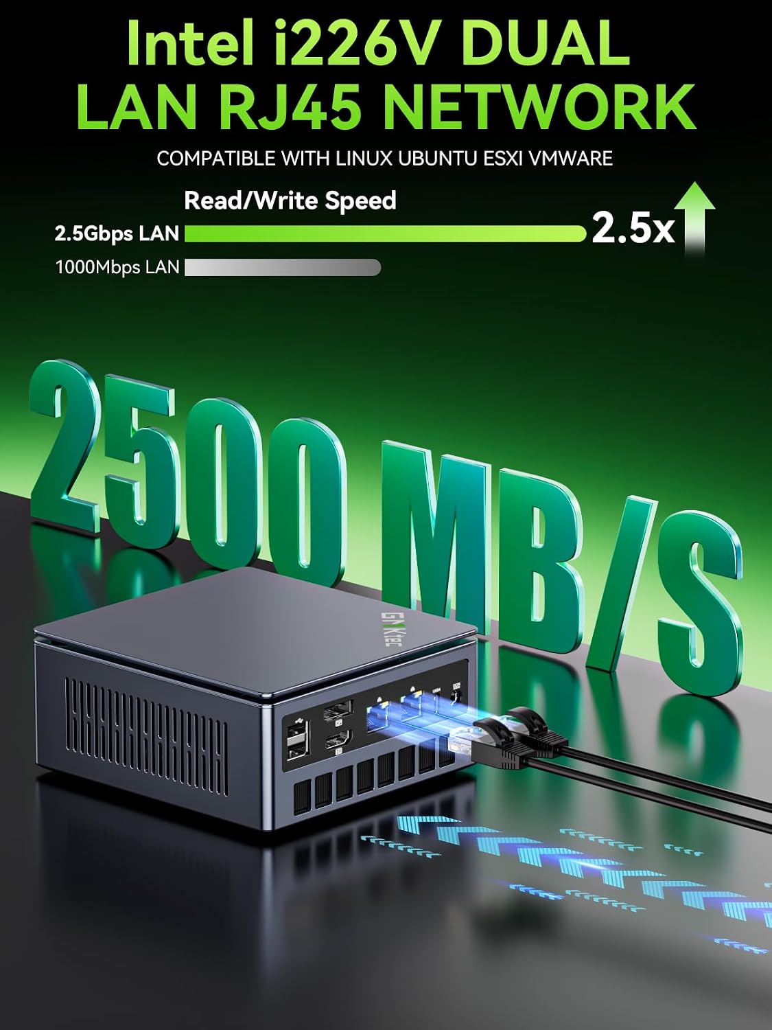 GMKtec Mini PC Gaming, M7 Ultra Ryzen 7 PRO 6850U 16GB DDR5 RAM + 512GB Hard Drive PCle SSD Oculink Dual NIC LAN 2.5G Desktop Computer, Dual USB4, HDMI 2.1, USB-C M7 Ultra 16+512