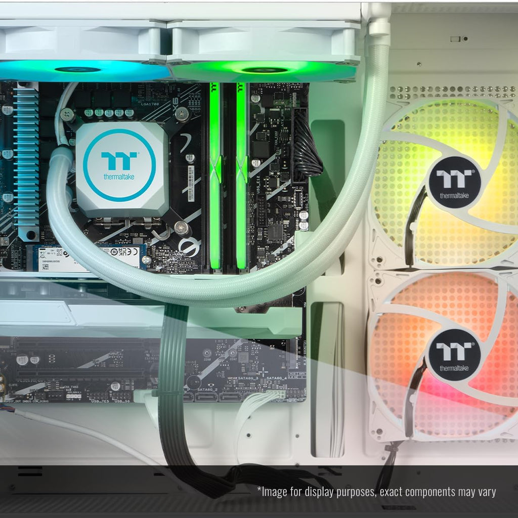 Thermaltake LCGS View 7896XS-270 Gaming Desktop (AMD Ryzen™ 7 7800X3D, ToughRam 32GB DDR5 6000MT/s RGB Memory, AMD Radeon™ RX 9060 XT 16GB, 1TB NVMe M.2, WiFi, Windows 11) V27S-B65K-96X-LCS