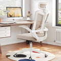 Ergonomic Office Chair with Adjustable Lumbar Support & Flip-Up Armrests - High Back Computer Desk Chair with Thickened Seat Cushion, Rolling Wheels for Home/Office Study Work (07khaki)
