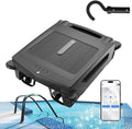 Pool S-urface Cleaning Robots with Dual Charging Mode (Solar/Adapter), App Control, Cordless Auto-Cleaning, for All Swimming Pool Sur-face, 2 Charging Options