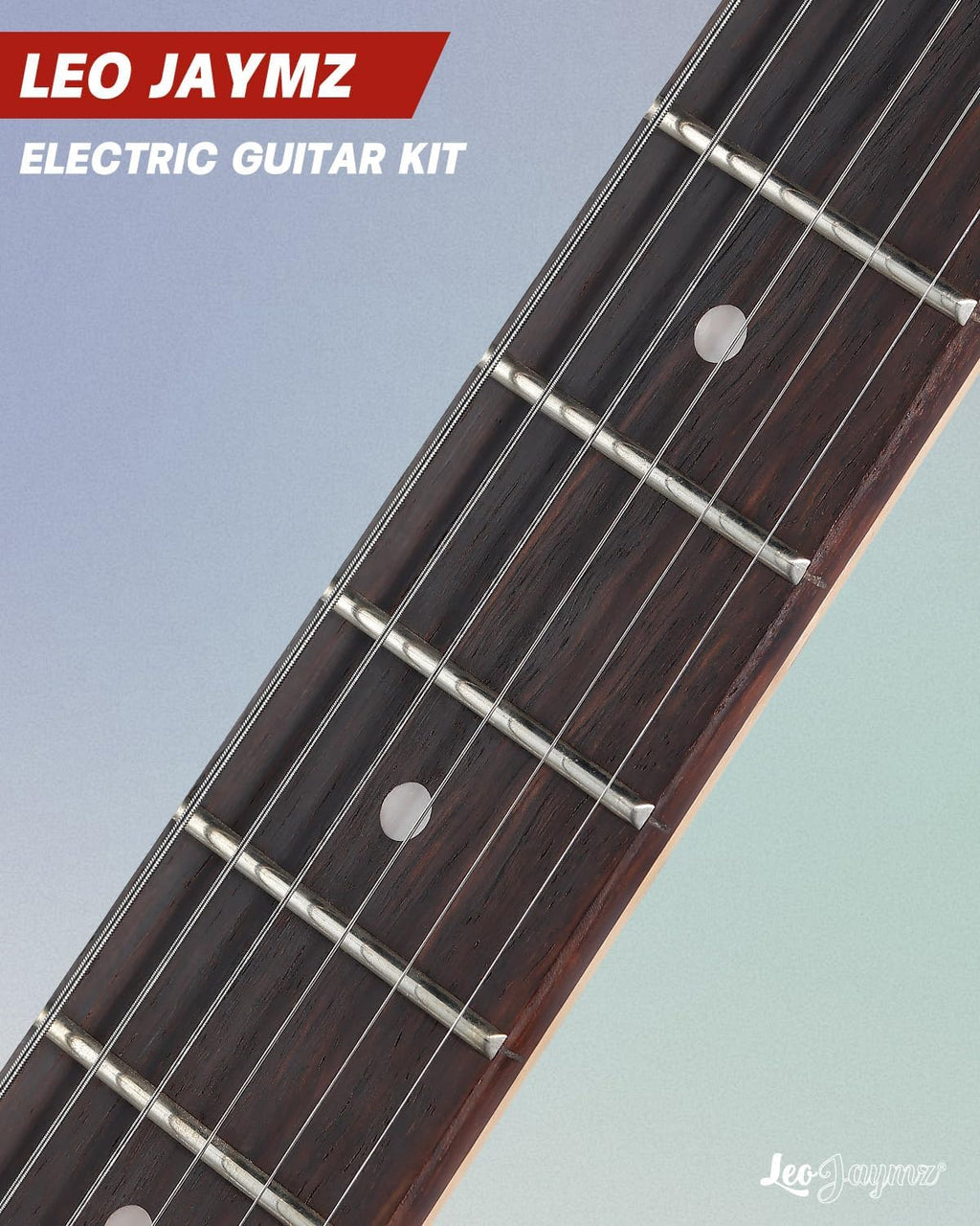 Leo Jaymz 39' Full Size ST Style Electric Guitar Starter Kit with SSH Pickup, 5W Portable Amp, Tuner, Gig Bag, Strap & Accessories (US Flag)