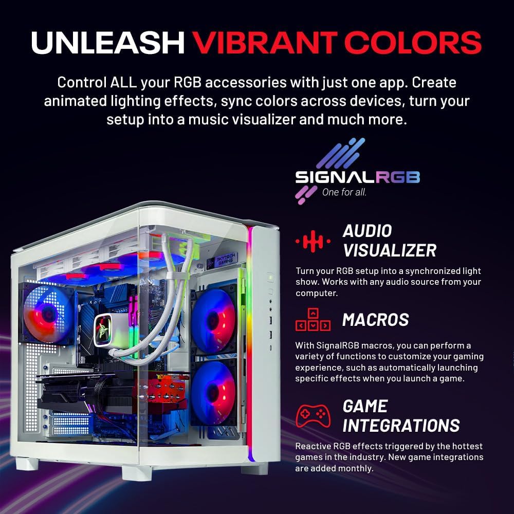 Skytech Gaming King 95 Gaming PC, AMD Ryzen 7 9800X3D 4.7GHz, AMD RX 9070XT 16GB VRAM, 2TB Gen4 NVMe SSD, 32GB DDR5 RAM 6000, 1000W Gold PSU, 360 ARGB AIO, WI-FI 5, Windows 11, Desktop