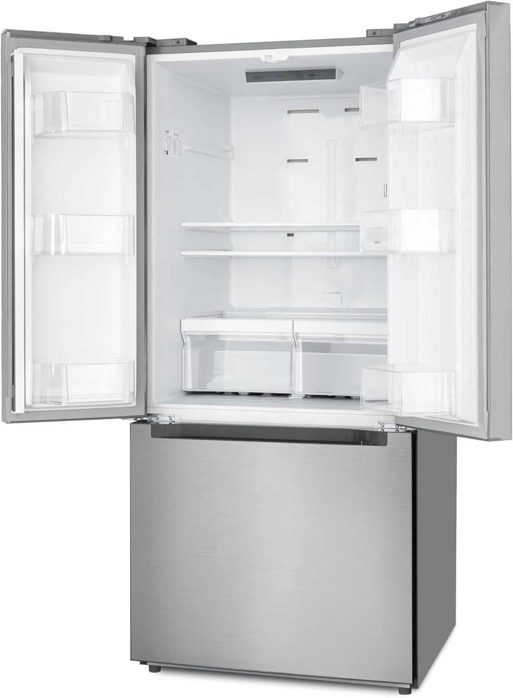 KoolMore 30-Inch and 18.5 cu. ft. Counter Depth French Door Refrigerator with Three Doors and Deep Freezer in Stainless-Steel (KM-RERFDSS-18C)
