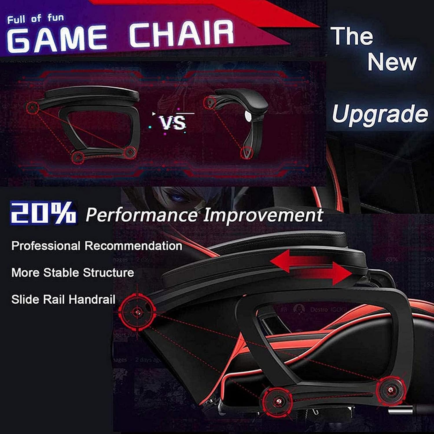 Video Gaming Chair with Speakers and RGB Lights, Ergonomic Chair with Seven-Point Massage Function, Computer Chair with Footrest and Lumbar Support Gaming Chairs for Adults,Pink