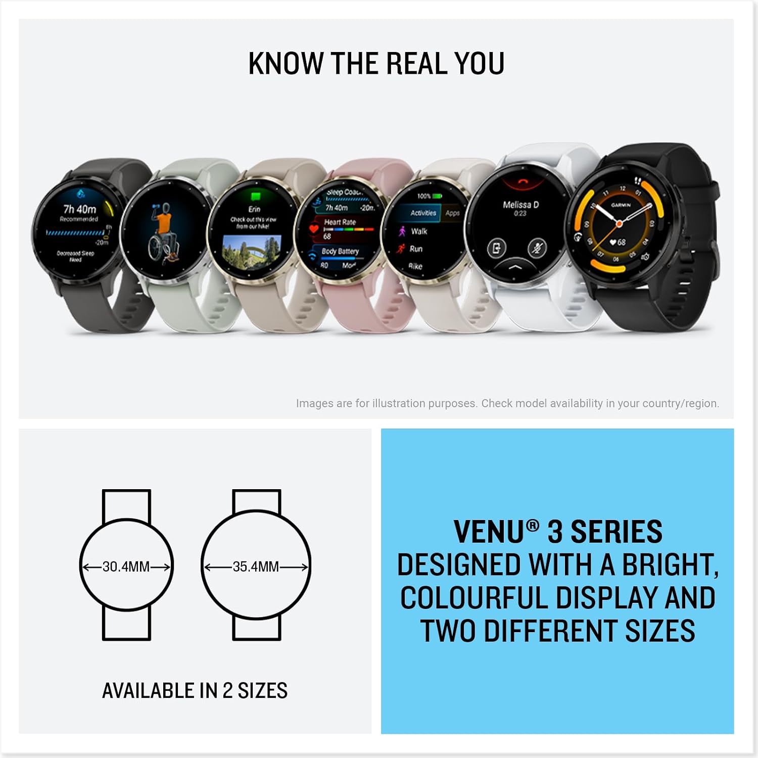 Garmin Venu 3S Soft Gold Stainless Steel Bezel 1.2-Inch AMOLED Touchscreen Display Smart Watch with 41mm Rose Case and Silicone Band (Renewed)