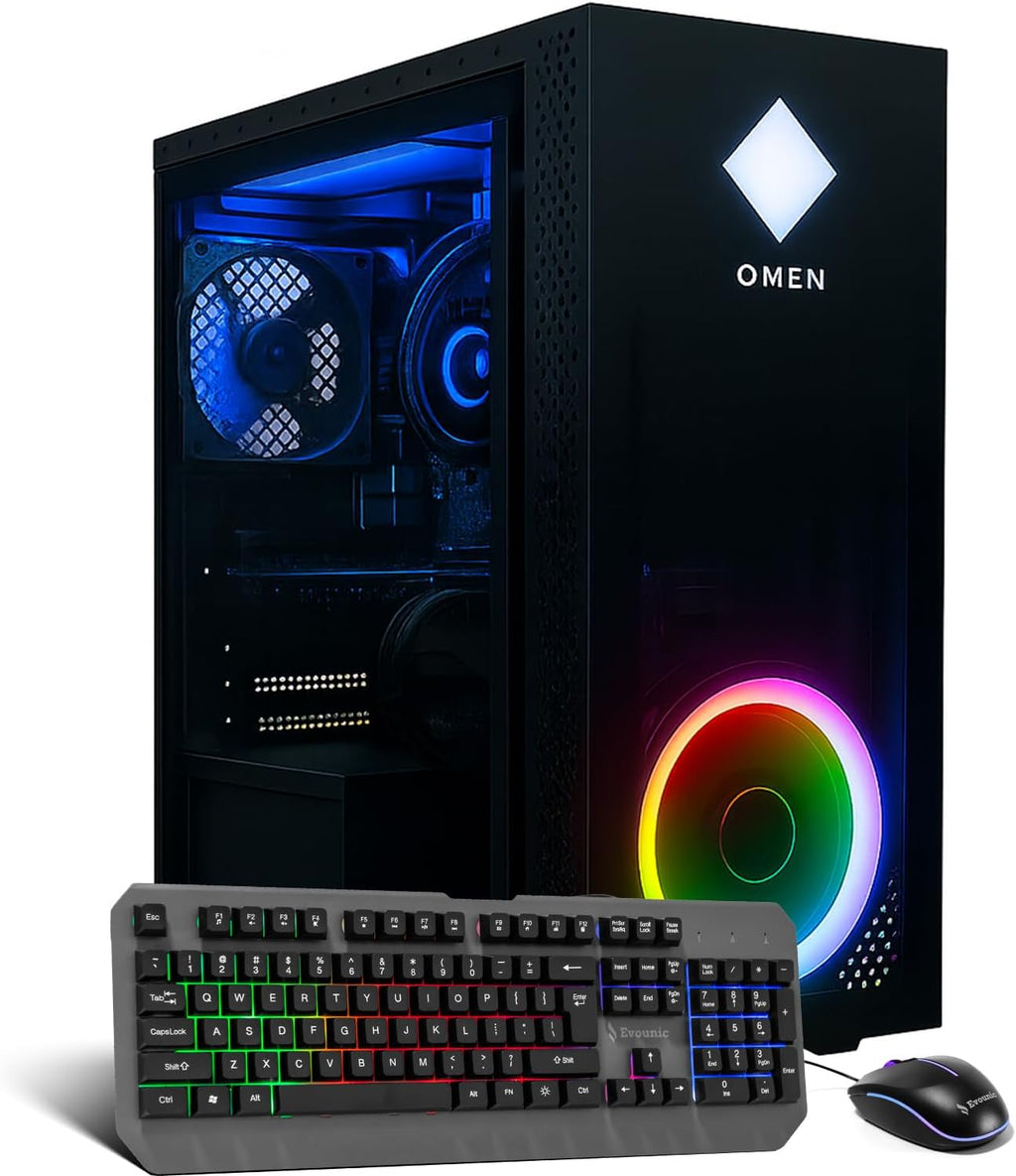 Gaming PC Computer Desktop – i5-10600KF up to 4.8GHz, Radeon RX 580 8GB, 16GB RAM, 512GB SSD + 1TB HDD, WiFi 6 & BT 5.4, Windows 11, High-Performance Gaming Tower