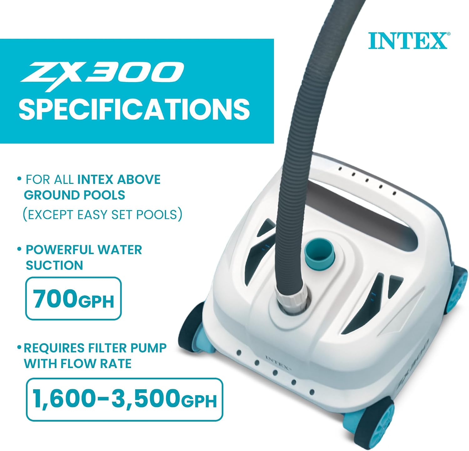 INTEX 26363EH Ultra XTR 24ft x 12ft x 52in Above Ground Swimming Pool Set with Sand Filter Pump and Deluxe Automatic Vacuum Cleaner
