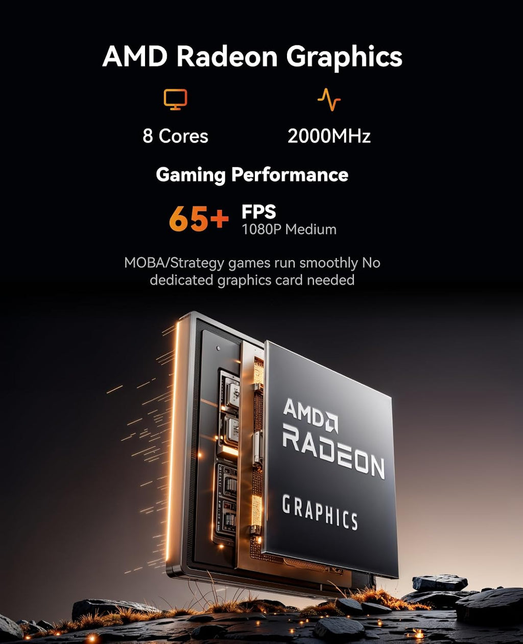 ACEMAGICIAN Kron Mini K1 Mini PC, AMD Ryzen 7 7730U, 16GB DDR4 512GB SSD Mini PC Computers Micro Desktop PC 4K Triple Display WiFi6 BT5.2