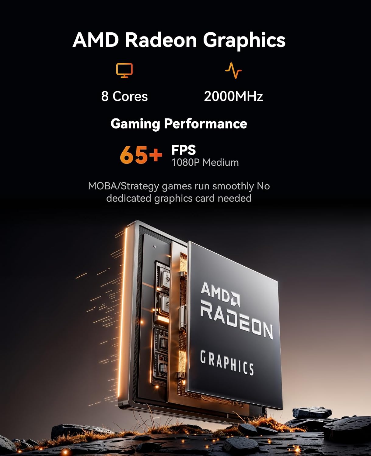 ACEMAGICIAN Kron Mini K1 Mini PC, AMD Ryzen 7 7730U, 16GB DDR4 512GB SSD Mini PC Computers Micro Desktop PC 4K Triple Display WiFi6 BT5.2