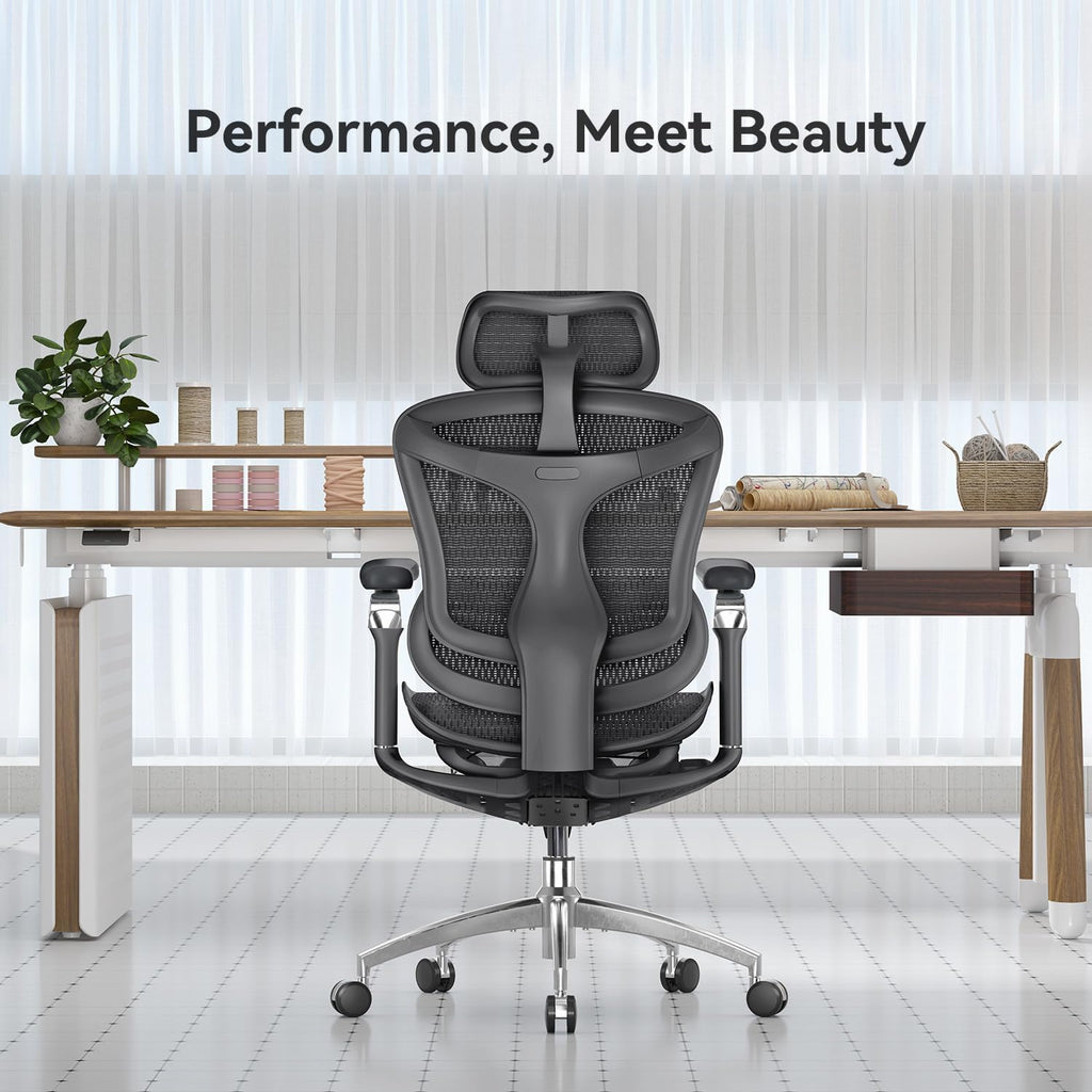 SIHOO Doro C300 Pro Ergonomic Office Chair with Ultra-Soft 6D Armrests, Dynamic Lumbar Support, Seat Depth Adjustment, Adjustable Backrest, Big and Tall Desk Chair for Home Office (Black)