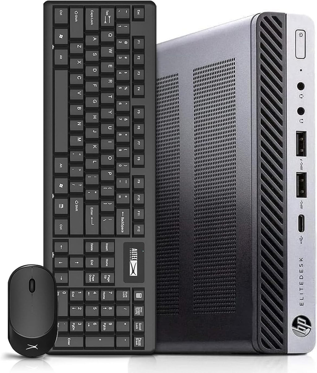 HP Elite Mini 800 G3 Desktop PC Only, i7-6700 AX210 Wi-Fi 6e,Bluetooth 5.2,32GB RAM,New NVMe 1TB SSD, Wireless Keyboard & Mouse,Windows 11 (Renewed)