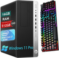 HP EliteDesk 800 G3 Mini Tower Desktop Computer PC, Core i7-6700 3.4GHz, Up to 4.0GHz, Windows 11 Pro, 16GB RAM, 512GB SSD, WiFi, Keyboard&Mouse(Renewed)