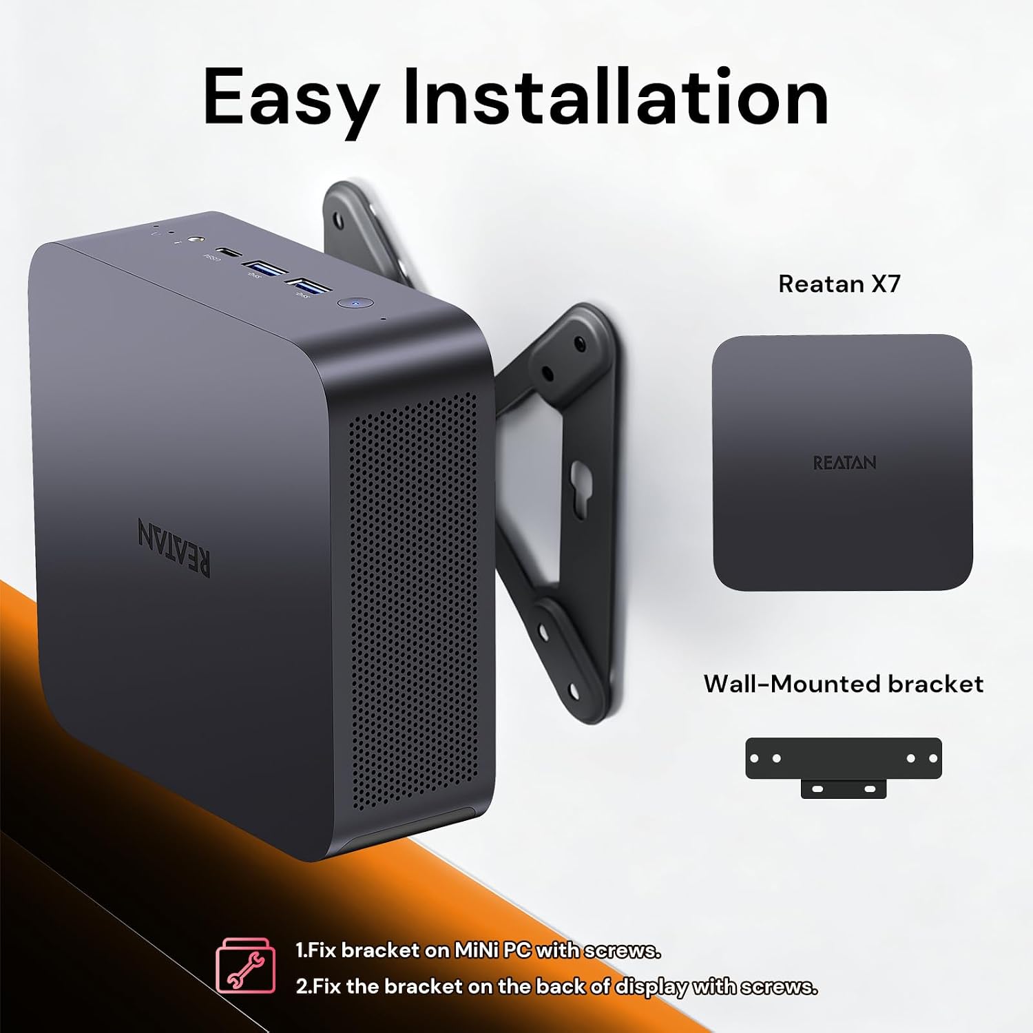 Reatan Mini PC Gaming OCuLink AI AMD Ryzen 7 255, Mini Computers, Built-in Dual Speakers, 2.5Gbps LAN,HDMI 2.1, 8K USB 4.0 Wi-Fi 7/BT5.4 Barebone, NO RAM, NO Storage, NO System