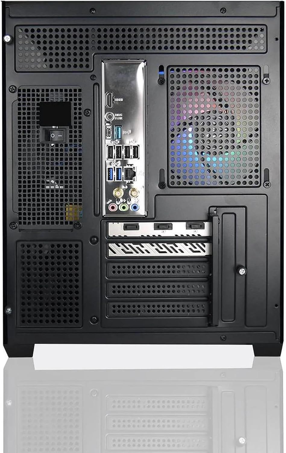 Hellfire Gaming PC - Ryzen 7 5700X 4.6 GHz, RTX 5070 12GB VRAM, 32GB RAM, 1TB NVME M.2 SSD, 360 mm Liquid Cooler, ARGB Fans, WiFi/AC, ATX Case, Windows 11