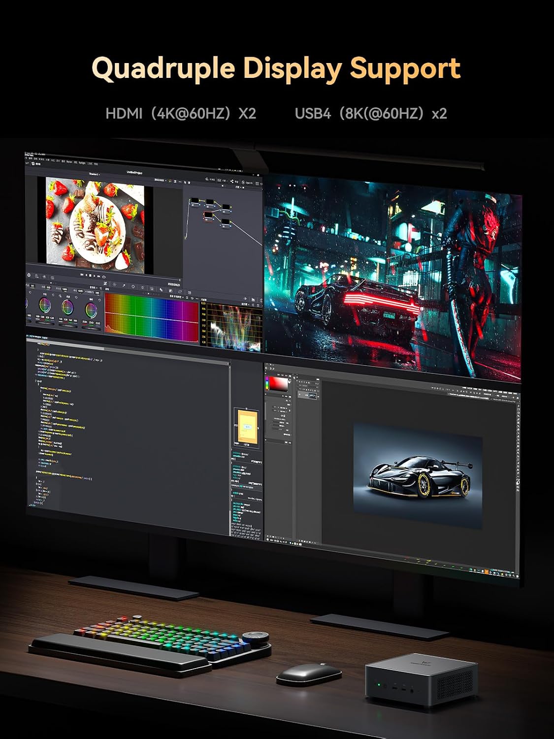 MINISFORUM Venus Series UM790 Pro Mini PC AMD Ryzen 9 7940HS DDR5 32GB 512GB PCIe4.0 SSD Personal Computer, 2xHDMI(4K) 2X USB4(DP|8K) Outputs, Radeon 780M Graphics