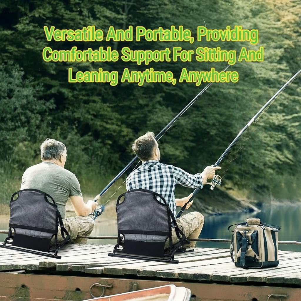 Aluminum Frame Kayak Seat Replacement – Breathable Mesh Stadium Chair for Sit-On-Top Fishing Kayaks & Canoes – High Back Support & Adjustable Straps