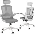 balmstar Ergonomic Office Chair Desk Chair - Mesh Computer Chair with 360° Swivel Wheels, Adjustable 90-130° Recline & Lumbar Support for Home Office, Supports up to 350lbs
