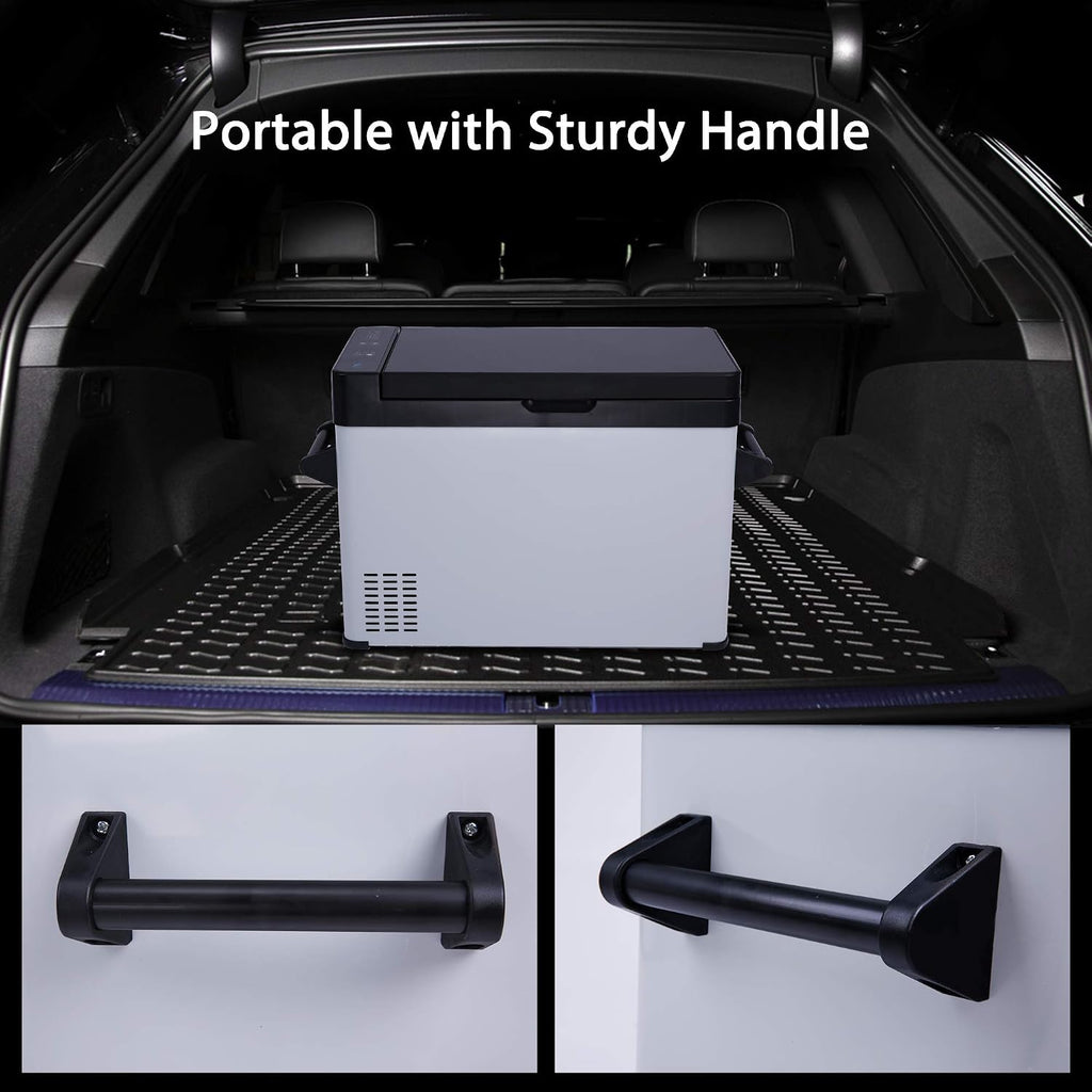 Car Refrige 52 Quart 12V/24V DC Portable Car Refrigerator Freezer Electric Cooler -7.6℉ - 68℉ for RV, Travel, Boat, Camping Use