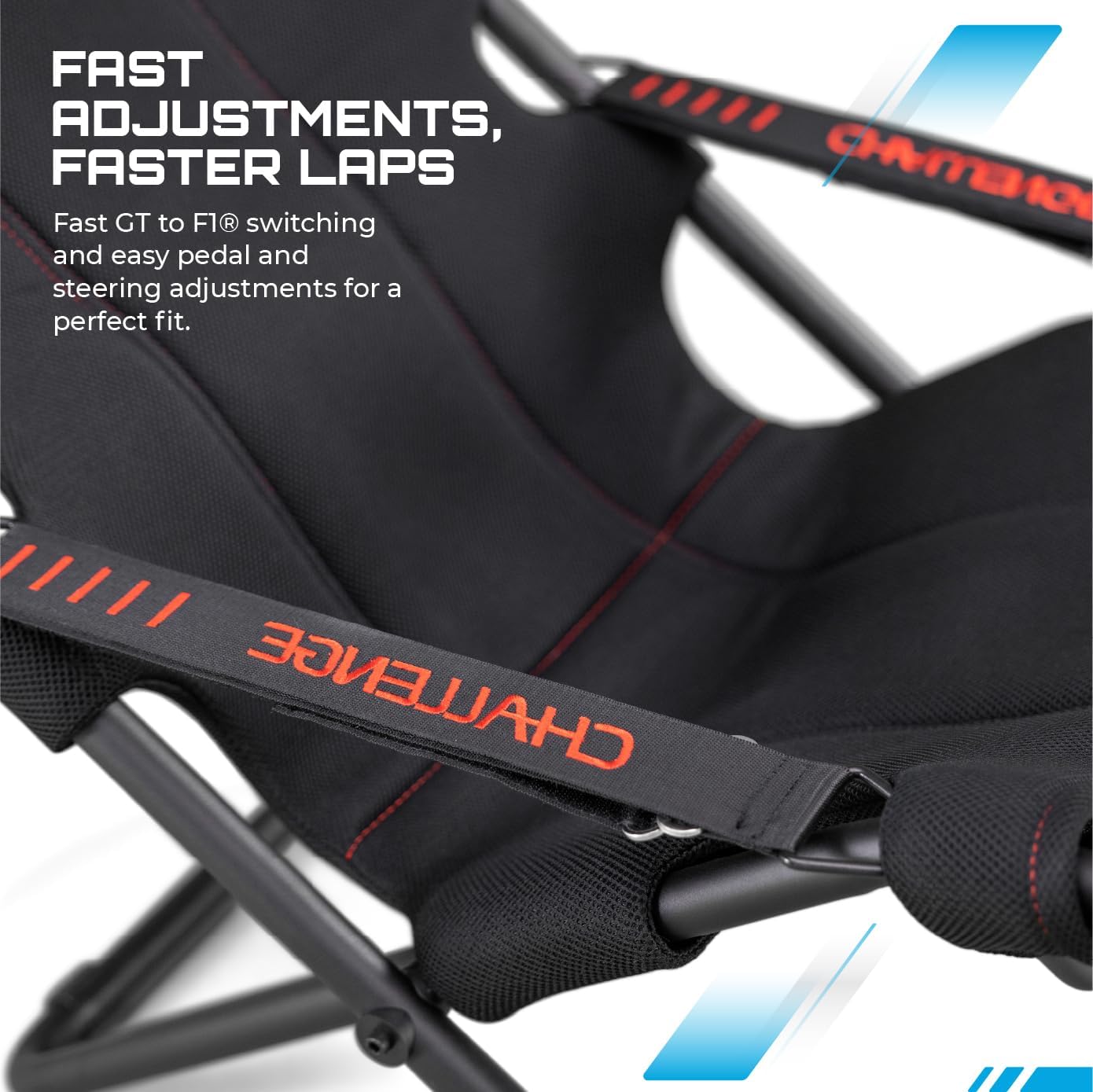 Playseat Challenge Racing Simulator Cockpit | Foldable & Adjustable | for High Performance Sim Racing | Compact & Flexible | Supports All Steering Wheels & Pedals | for PC and Console