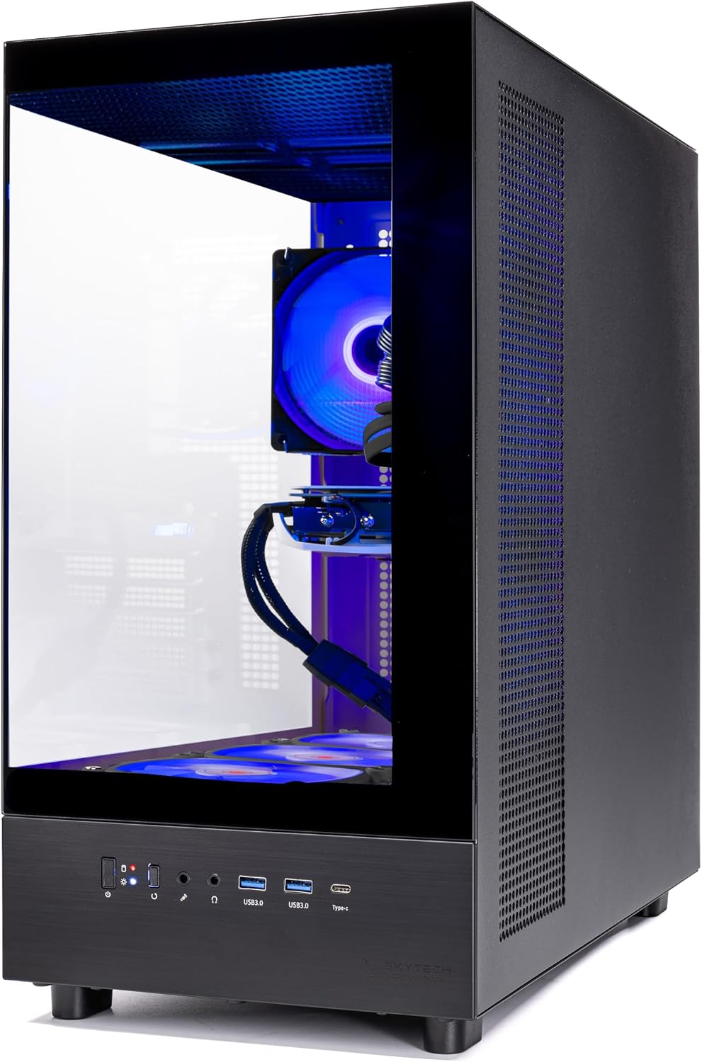 Skytech Gaming Azure 3 Desktop PC, Ryzen 7 7700 3.8 GHz (5.3GHz), NVIDIA RTX 5070 12GB, 1TB Gen4 NVMe SSD, 32GB DDR5 RAM 6000 RGB, 850W Gold PSU, Wi-Fi, Win 11