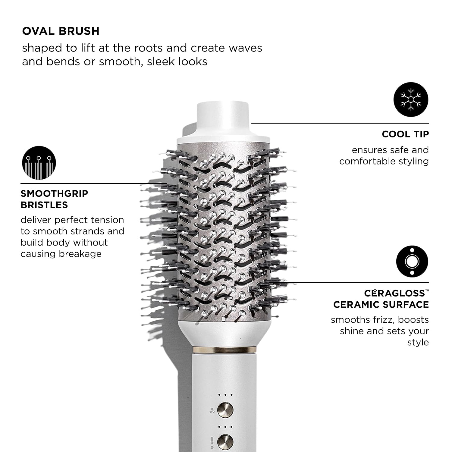 Aire 360 Ceramic Dual Voltage Air Styler Blowout Kit with Curling Attachments, Oval Brush & Drying Concentrator | Fast, Healthy Blowouts and Long-Lasting Curls | for All Hair Types