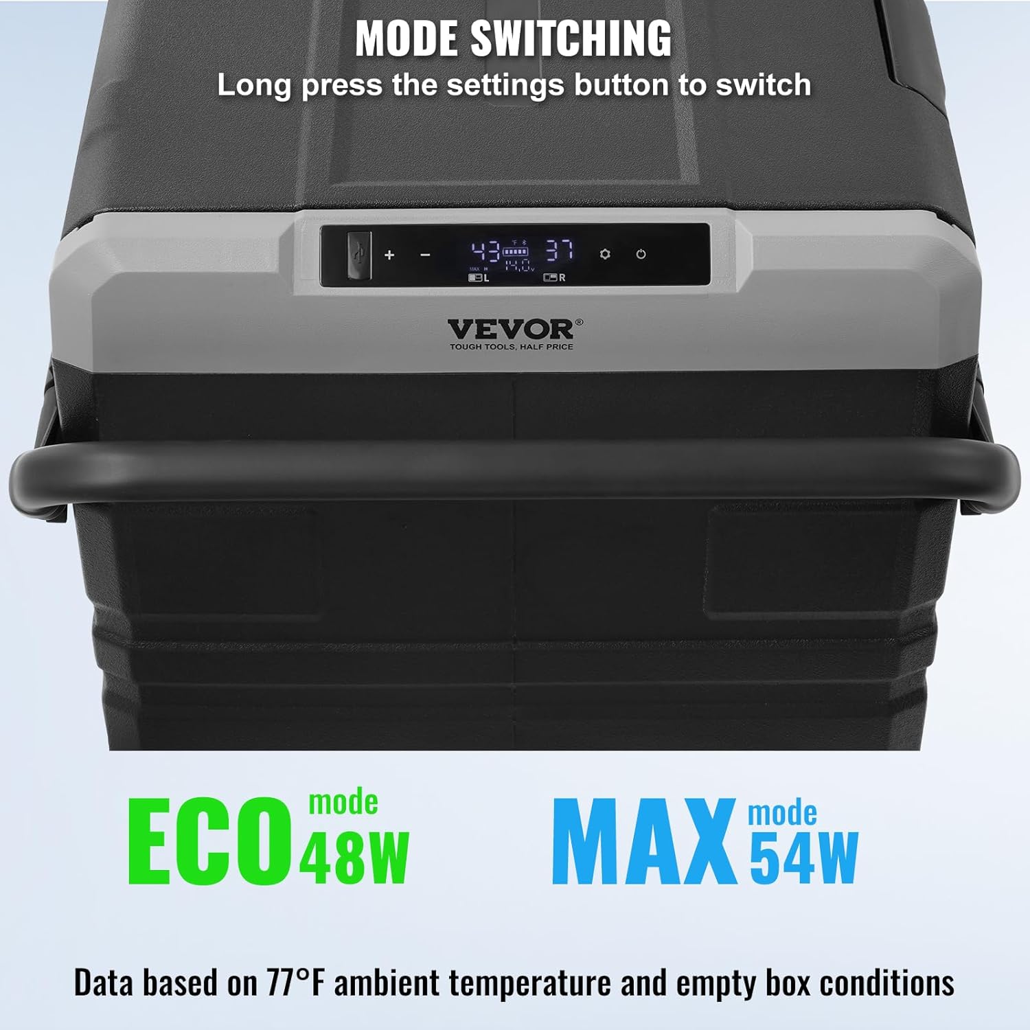 VEVOR Car Refrigerator 115L, Dual Zone Portable Freezer with Wheels & Handle, -4℉ to 68℉, 12/24V DC & 100-240V AC Compressor Cooler for Camping, Outdoor, RV