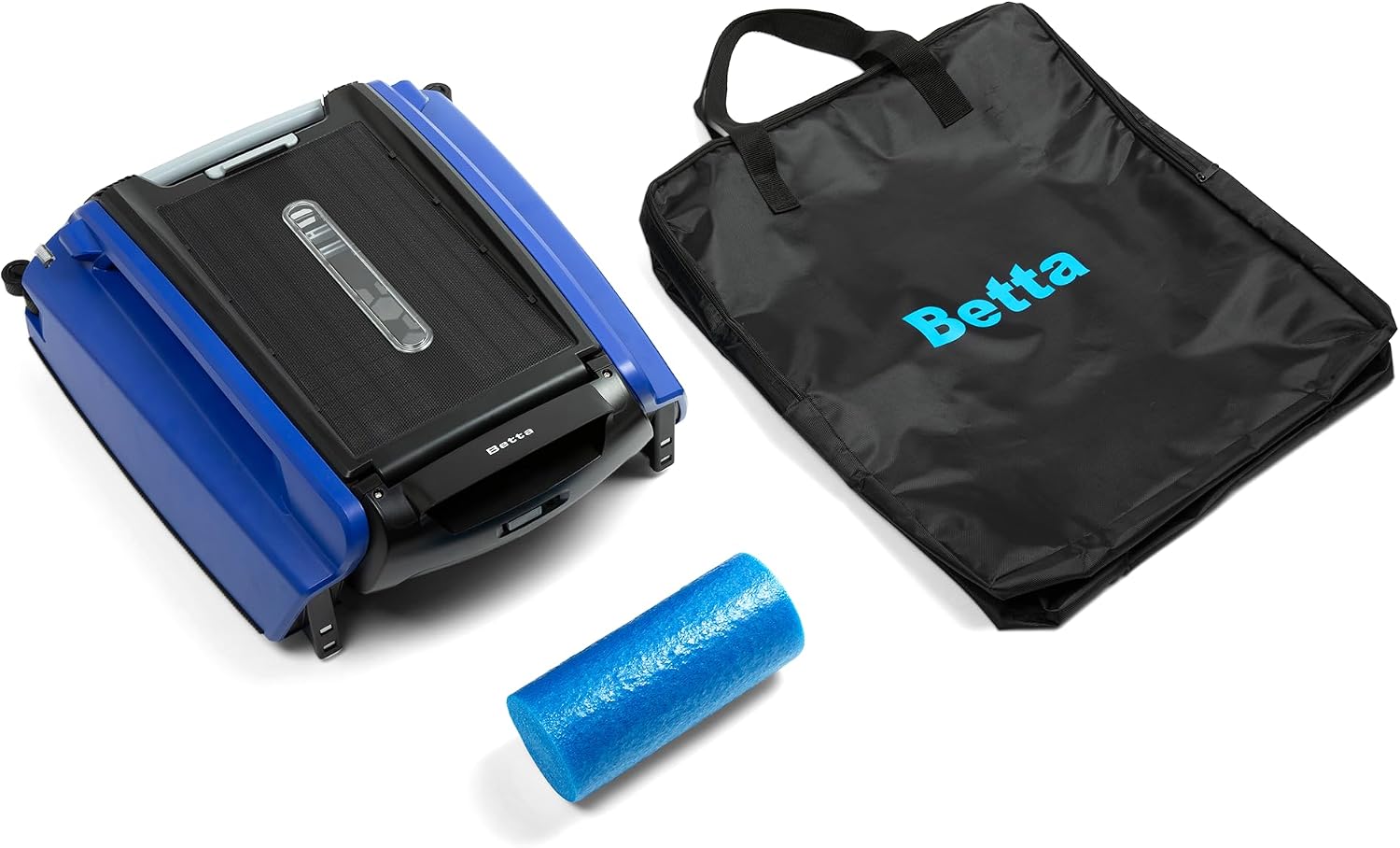 Betta SE Solar-Powered Robotic Automatic Pool Skimmer Cleaner with Carrying and Storage Bag, 24/7 Continuous Cleaning Power, Pool Skimmer Anti-Stuck Foam Noodle, and Twin SCT Motors (Blue)