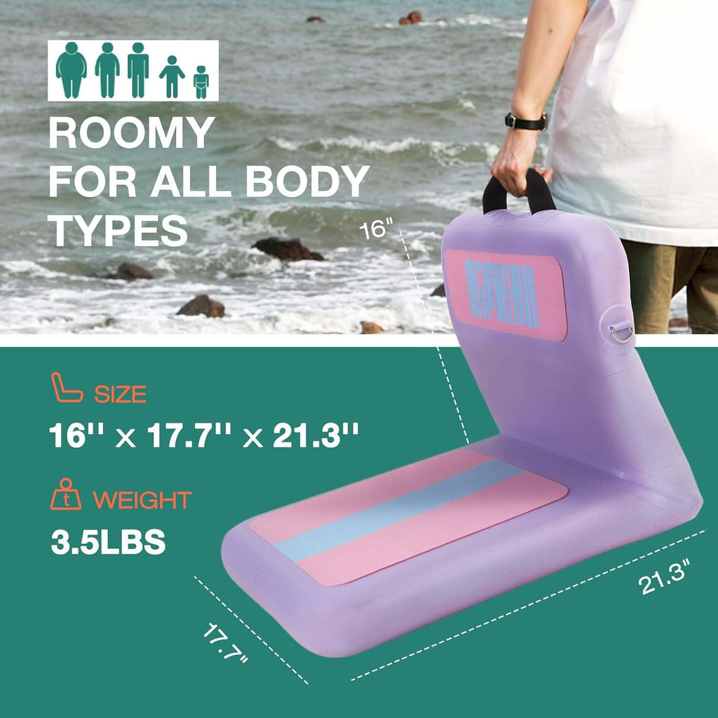 Niphean Inflatable Stand up Paddle Board with StabilTrac Fin, 400LBS Capacity & Wide EVA and Ergonomic Kayak Seats with Back Support