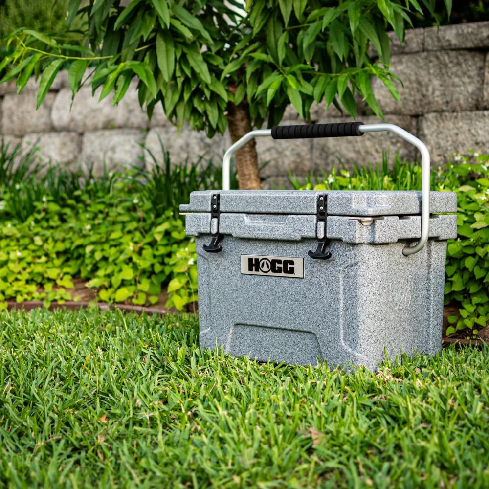 Ice Cooler with Wheels and Handle, Wheeled Cooler, Insulated Ice Chest with Wheels and Handle for Fishing and Camping with Dry Storage, Bottle Openers, and Cupholders