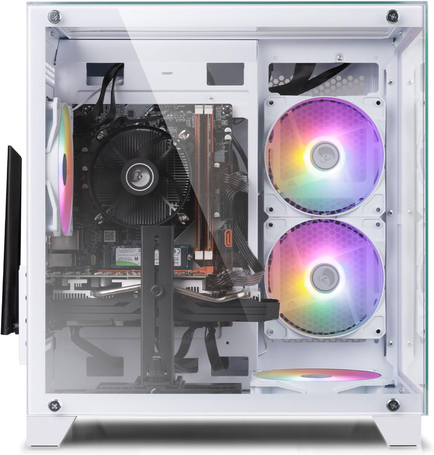 ZER-LON Gaming PC Desktop Computer, Intel Core I7 up to 3.9GHz, GTX 1050Ti 4G GDDR5, 16G RAM, 512GB SSD, WiFi 5.0, Prebuilt Gaming PC Tower Computer with 5 RGB Fan
