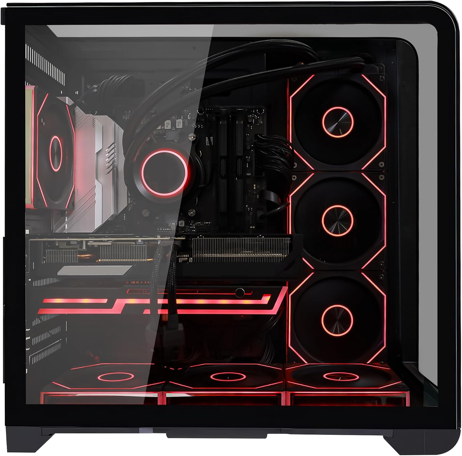 Astral Plus Prebuilt Gaming Tower PC - AMD Ryzen 7 9700X 8-Core 3.8 GHz -RTX 5070 12G GDDR7-16GB DDR5 RAM 6000 MHz-1TB PCIe SSD -850W PSU- WIFI & BT-360mm ARGB AIO-Windows 11 Desktop Computer-Black