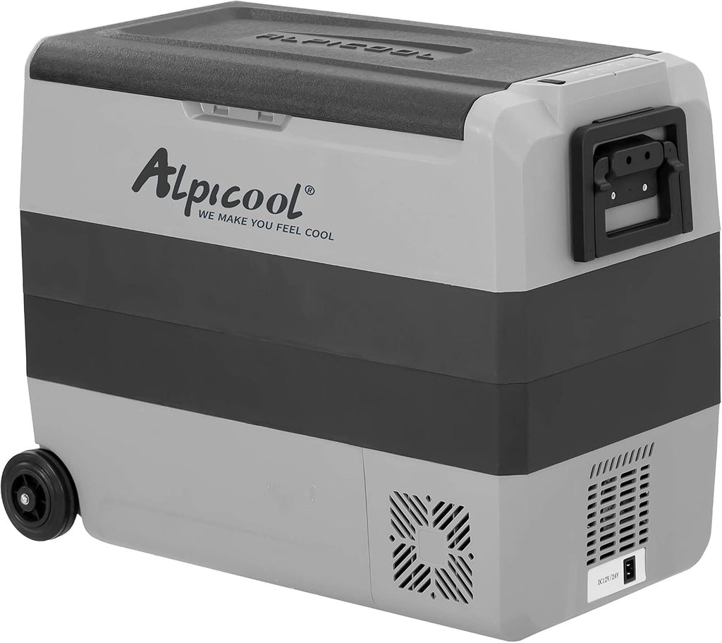 Alpicool T60 Dual Temperature Control 12 Volt Refrigerator 63 Quart Portable Car Fridge Freezer (-4°F~68°F) for Truck, RV, Boat, Camping and Travel