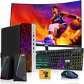HP G3 Gaming Desktop PC, Intel Core i5, AMD RX 550 Graphics, 16GB RAM, 240GB SSD | 2TB HDD, 24-inch Monitor, RGB Keyboard Mouse, Speaker, Webcam, Windows 11 Pro (Renewed)